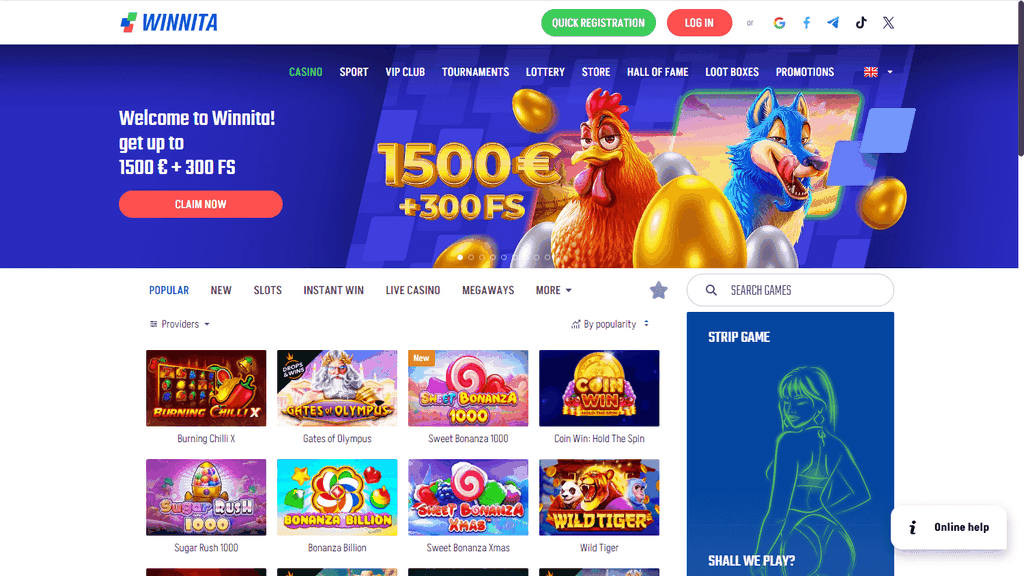 Recensione di Winnita Online Casino - Classifiche di esperti e giocatori [2025]